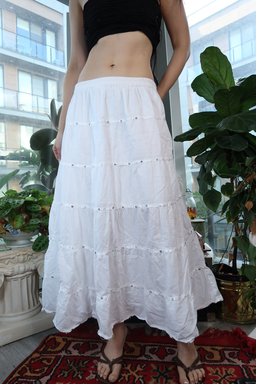 Sequin Flare Skirt