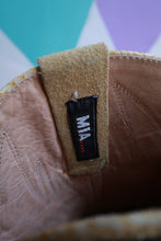 Load image into Gallery viewer, Vintage Buttery Yellow Suede Western Cowboy Boots with Snakeskin Toe
