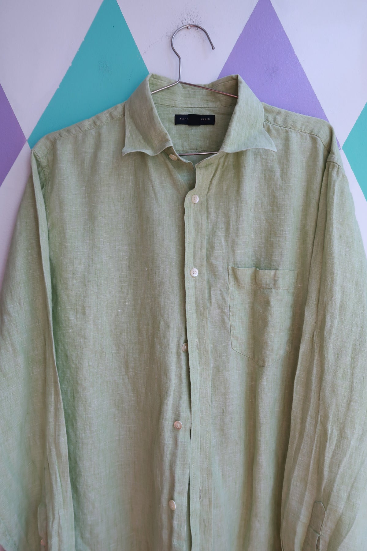 2000s Banana Republic Linen Button Up Shirt