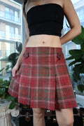 Vintage 2000s GAP Plaid Wool Pleated Mini Skirt - Elektra Vintage