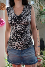 Load image into Gallery viewer, Vintage Y2K Leopard Print Cowl Neck Sleeveless Top
