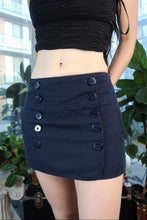 Load image into Gallery viewer, Vintage 2000s American Eagle Navy Blue Double-Button Mini Skirt
