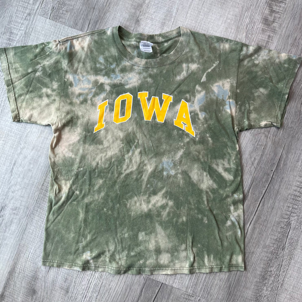 Green Tie-Dye Iowa Graphic T-Shirt