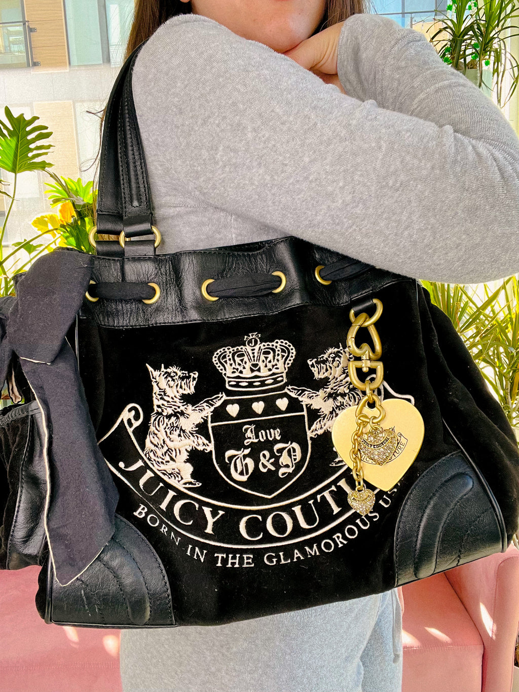 Y2K Vintage Juicy Couture Brown Black Daydreamer Handbag - Elektra Vintage