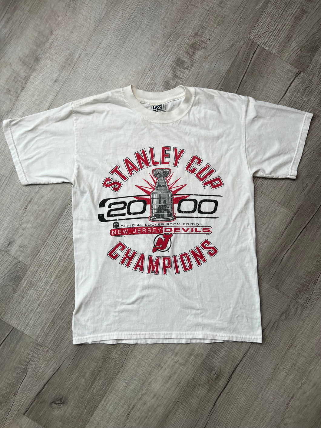 White New Jersey Devils Stanley Cup T-shirt
