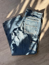 Load image into Gallery viewer, Vintage Dark Wash Lee Carpenter Denim Cargo Jeans
