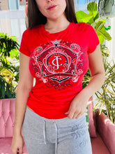 Load image into Gallery viewer, 2000s Juicy Couture Red Graphic Tee
