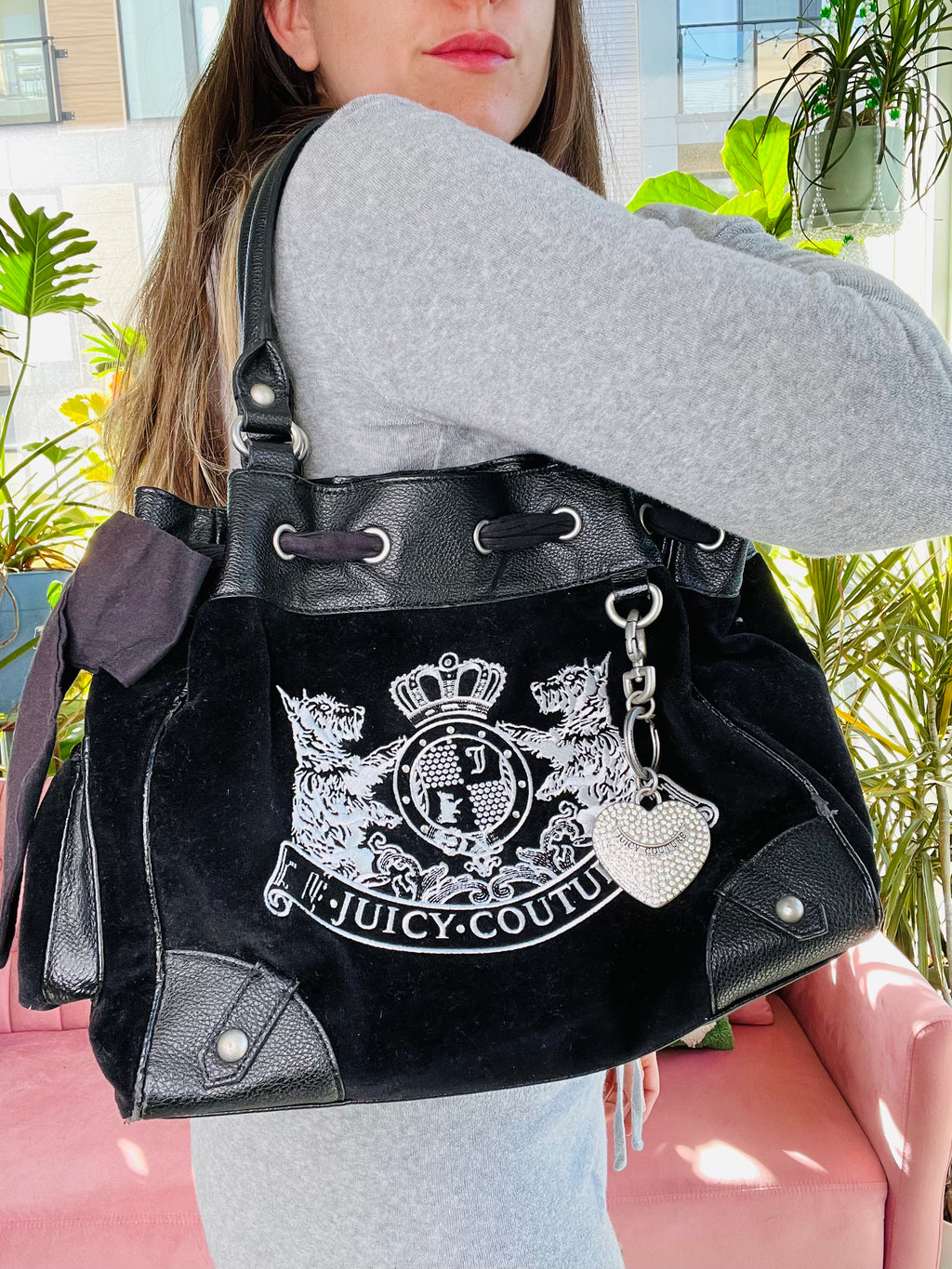 Y2K Vintage Juicy Couture Black Daydreamer Handbag - Elektra Vintage