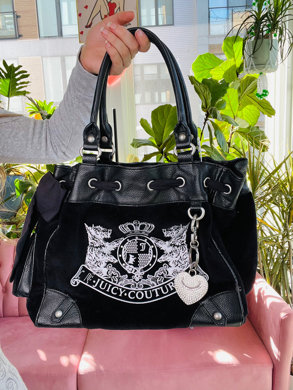 Y2K Vintage Juicy Couture Black Daydreamer Handbag - Elektra Vintage